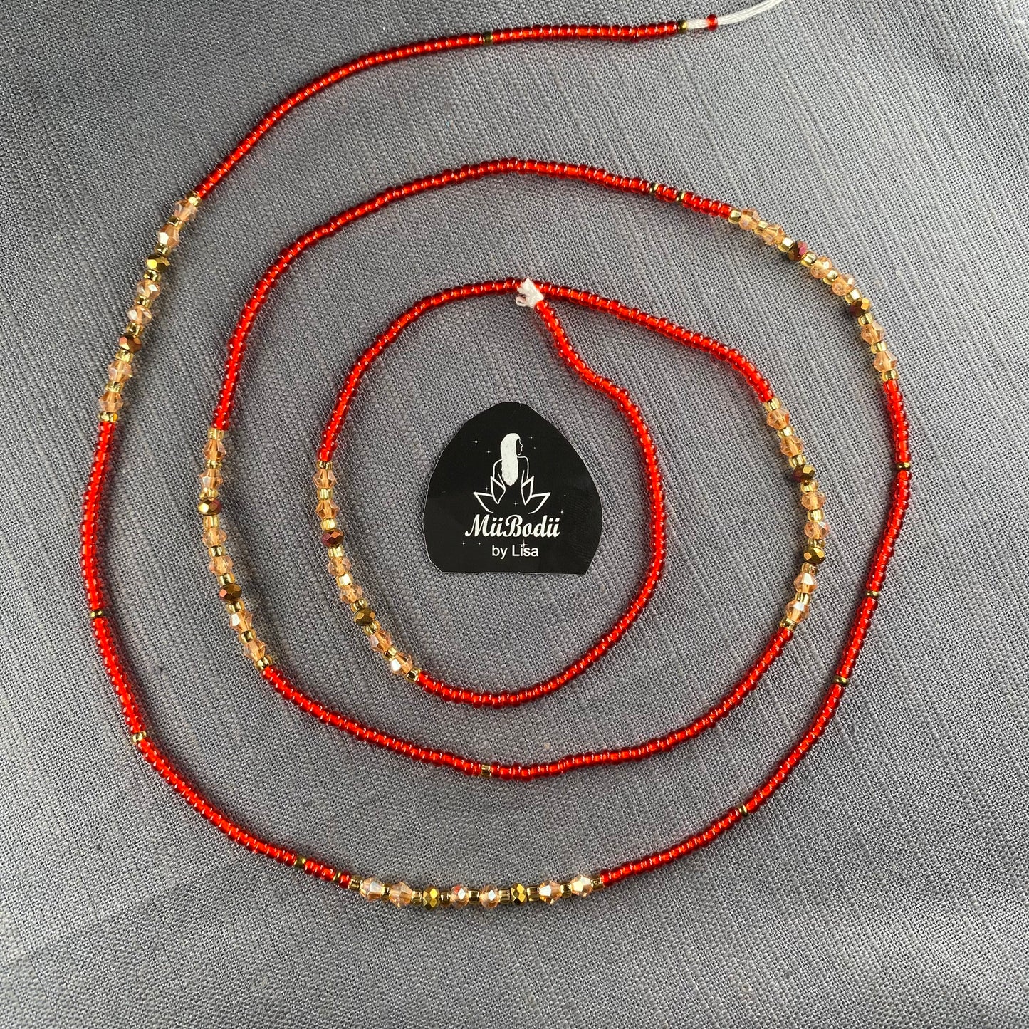 Ghanaian Red Waist Beads - 1pc