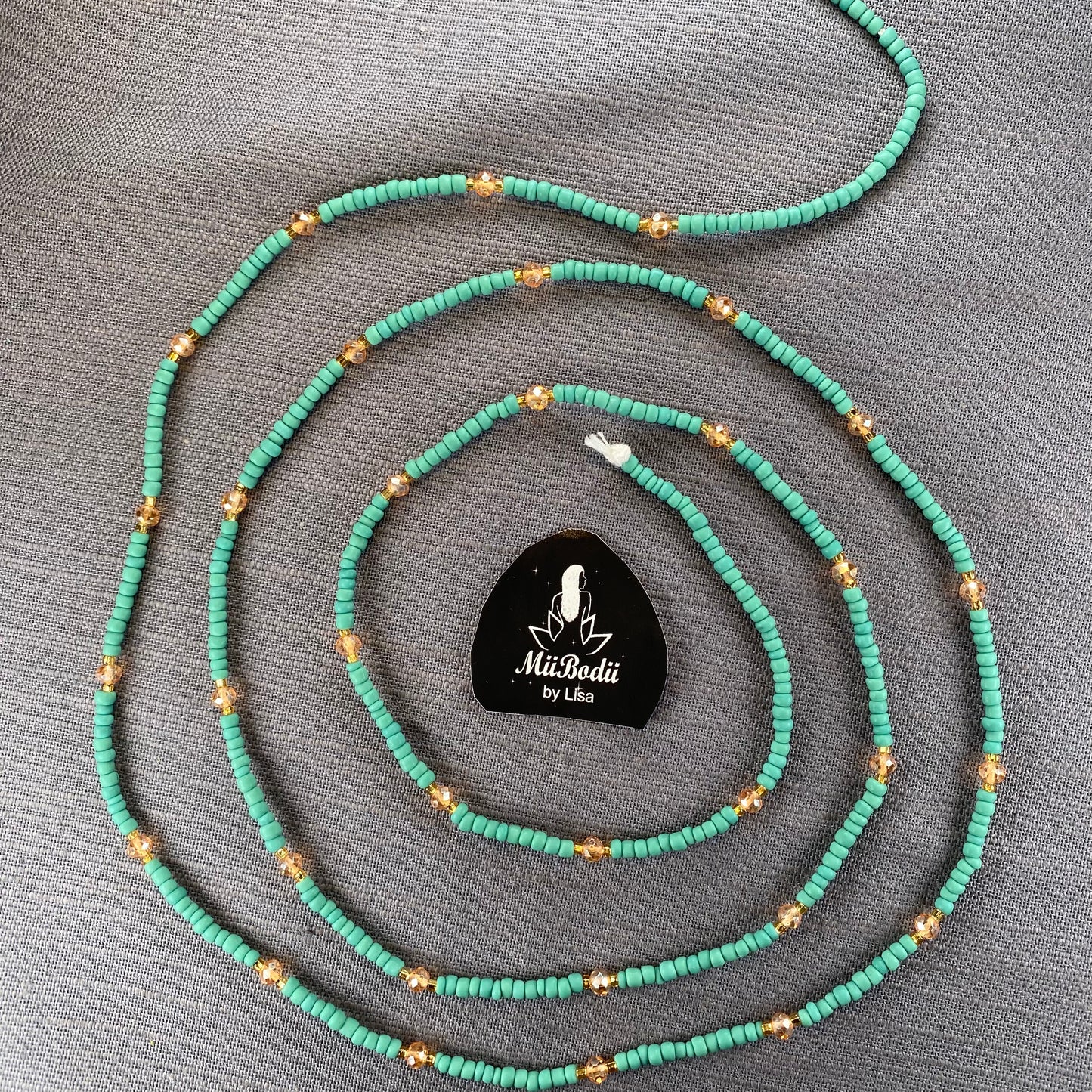 Ghanaian Turquoise Waist Beads - 1pc
