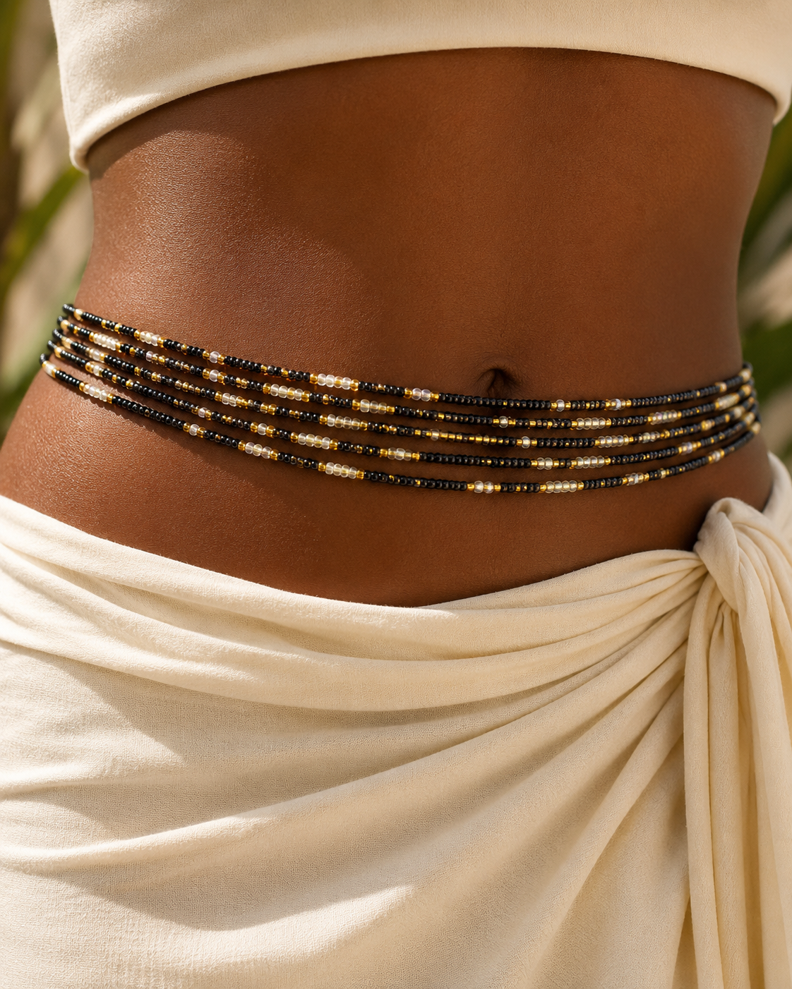 Ghanaian Black Waist Beads -1pc