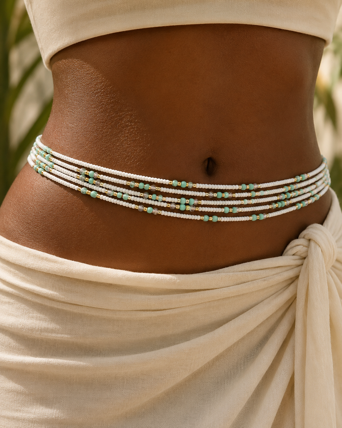 Ghanaian White Waist Beads - 1pc
