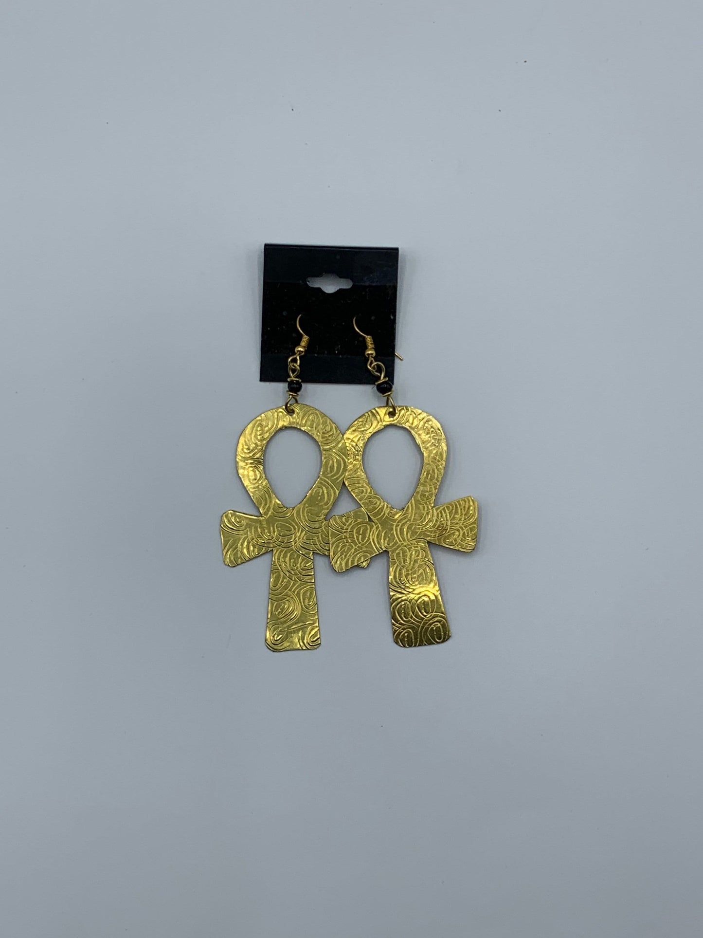 Ankh Brass Earrings