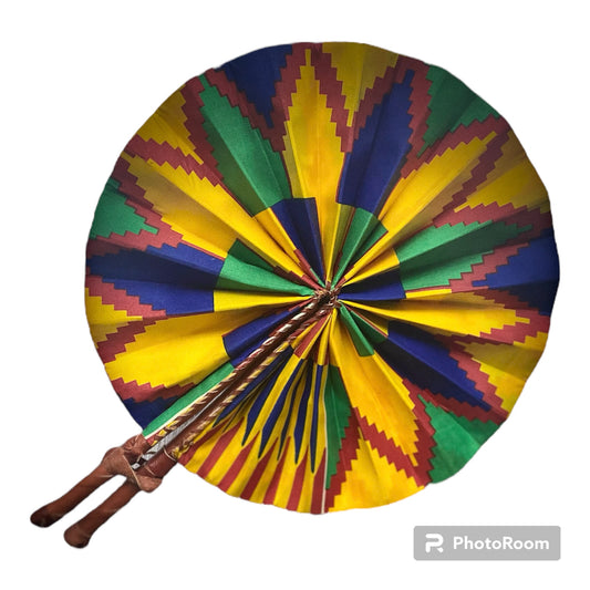 West African Print Folding Fan #6