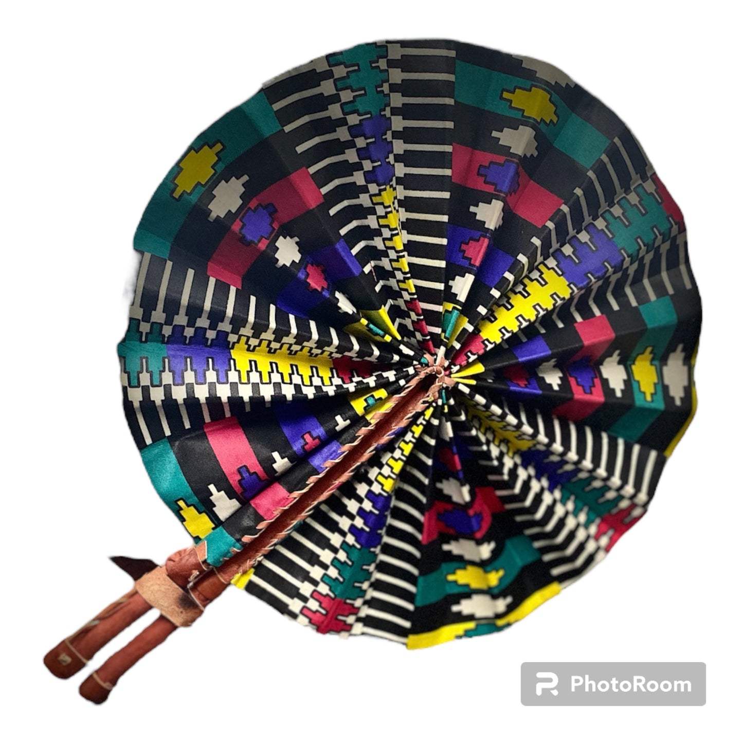 West African Print Folding Fan #4