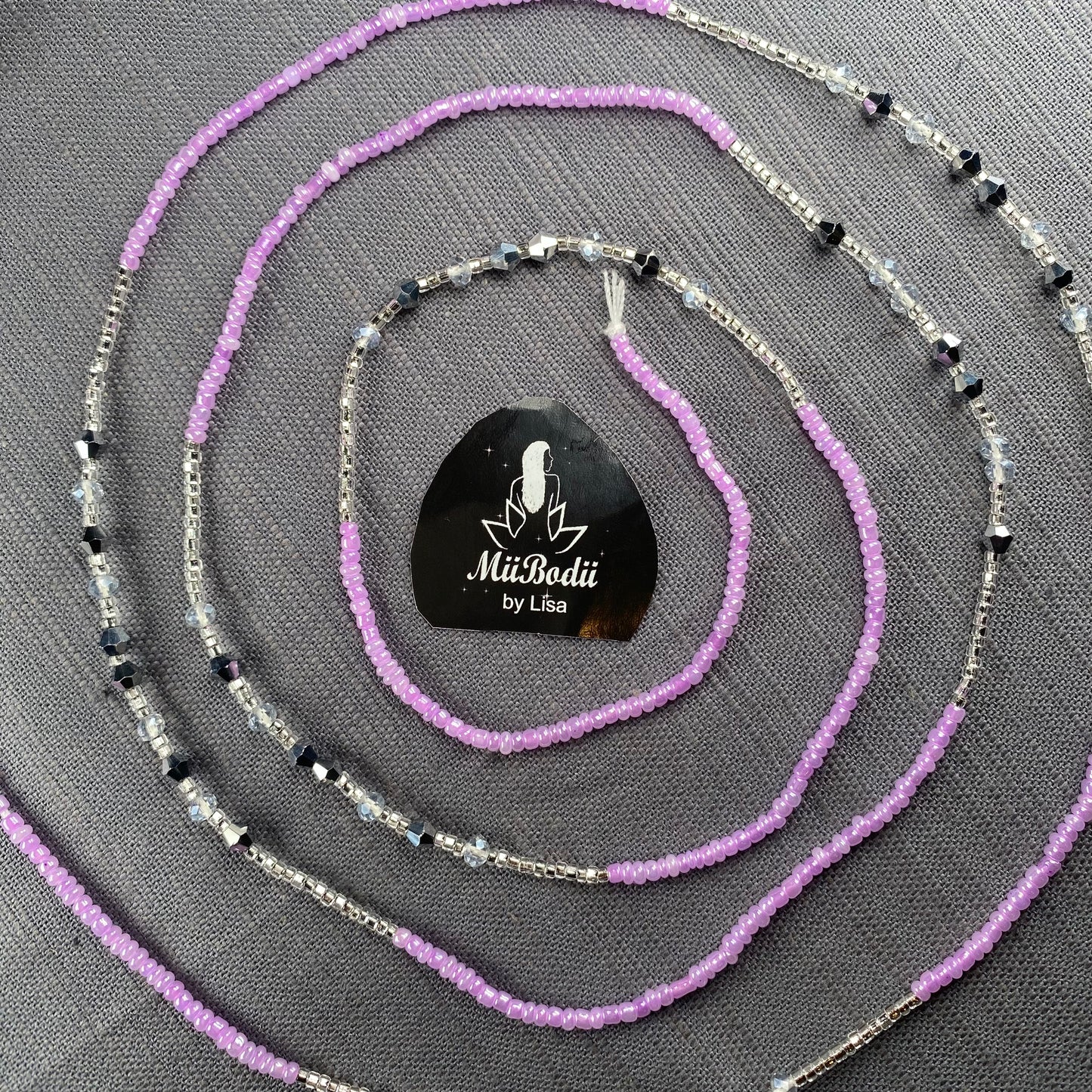 Ghanaian Lilac Waist Beads - 1pc
