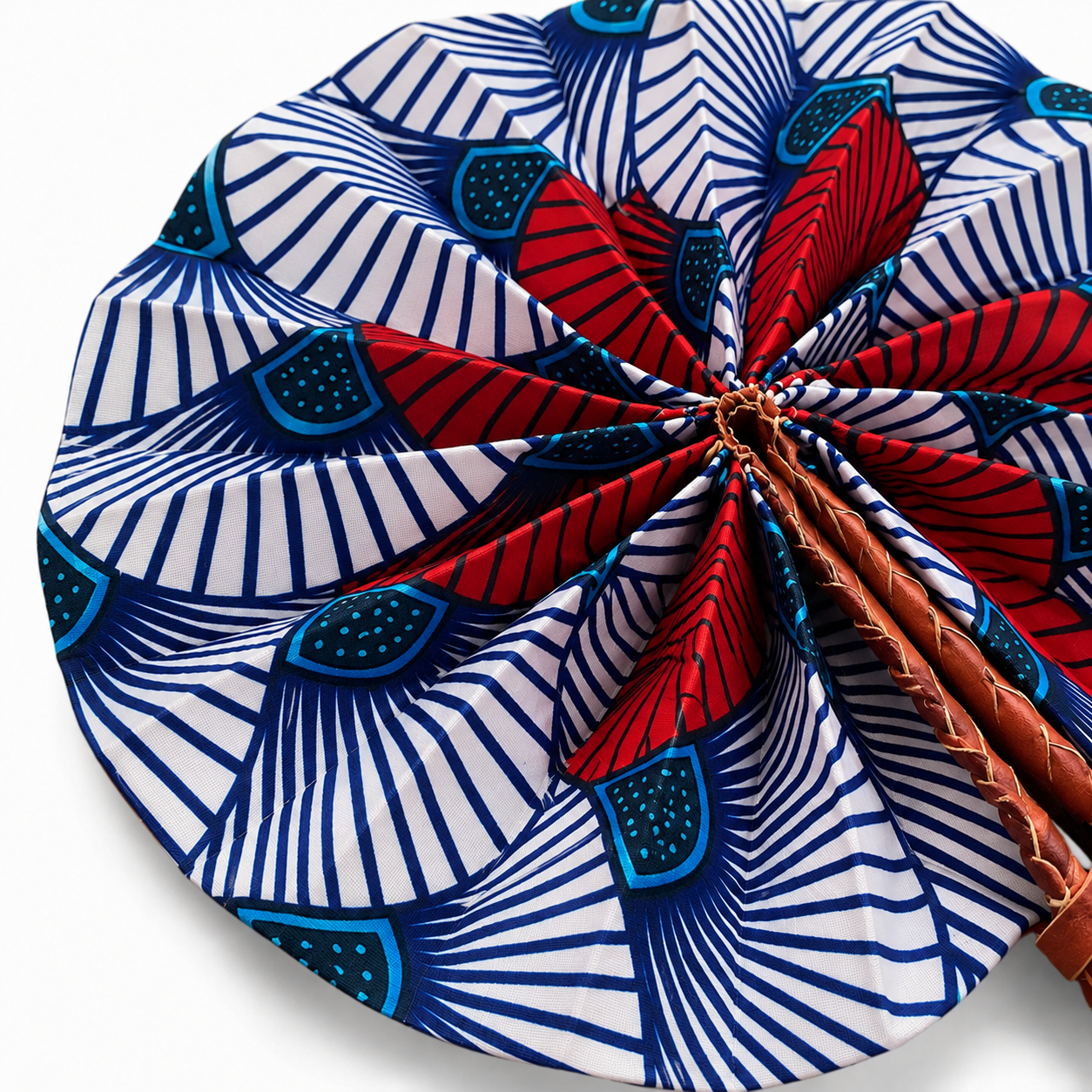 West African Print Folding Fan
