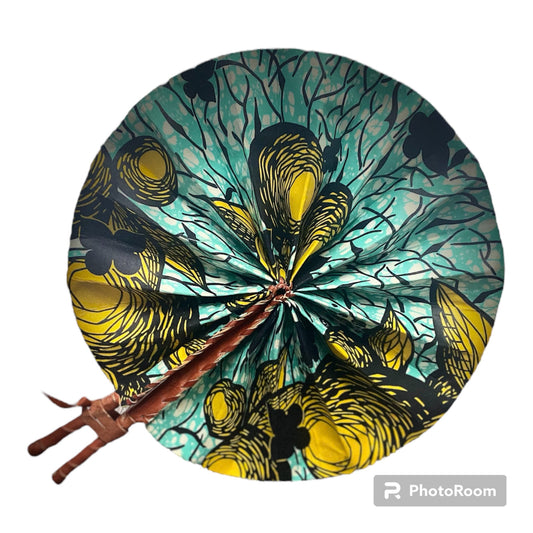 West African Print Folding Fan #5