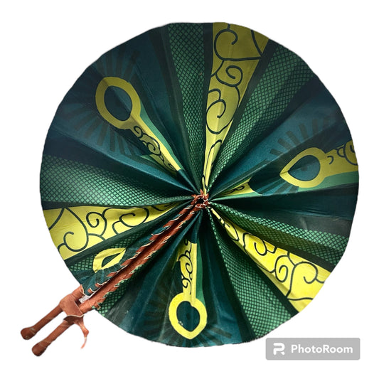 West African Print Folding Fan #11