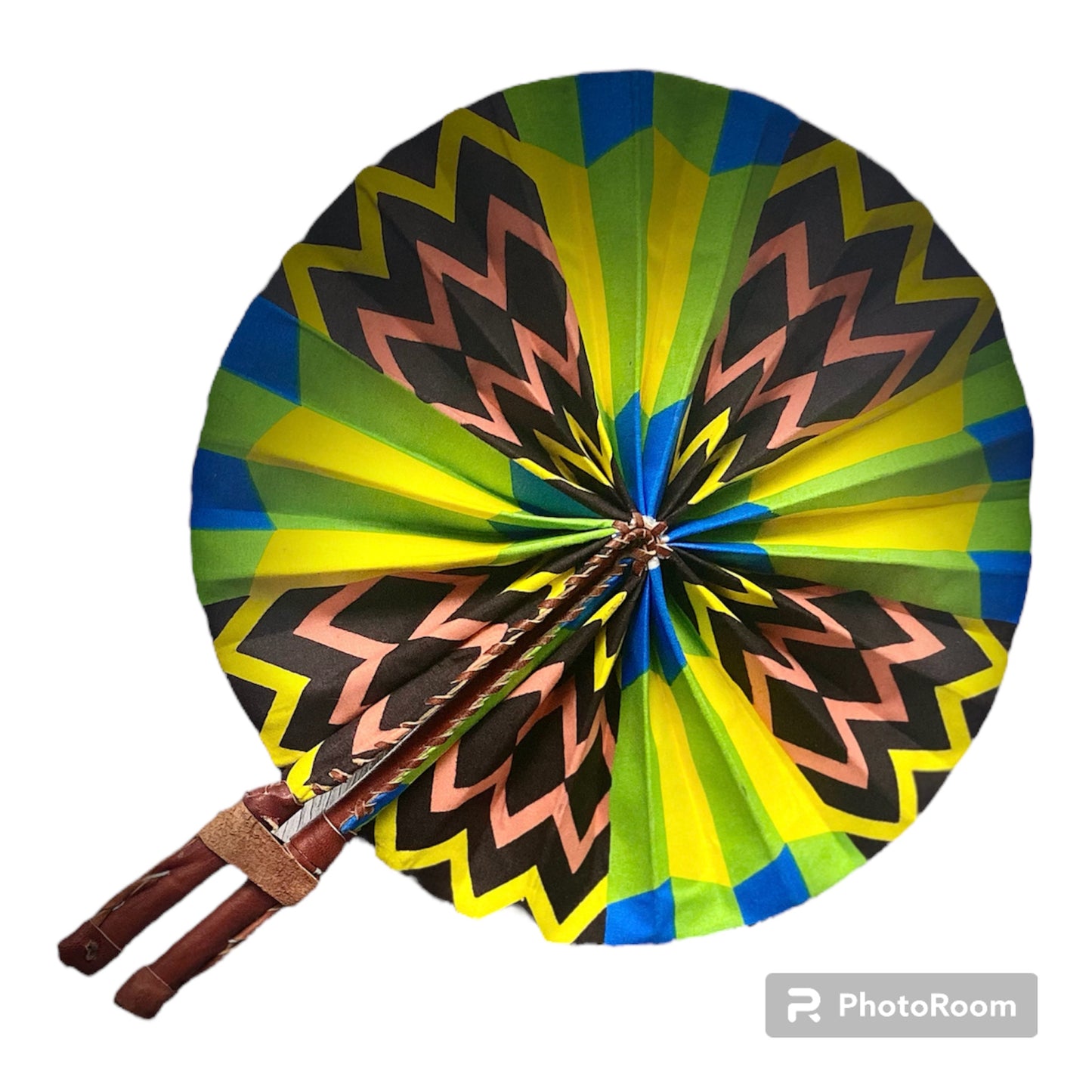 West African Print Folding Fan #2