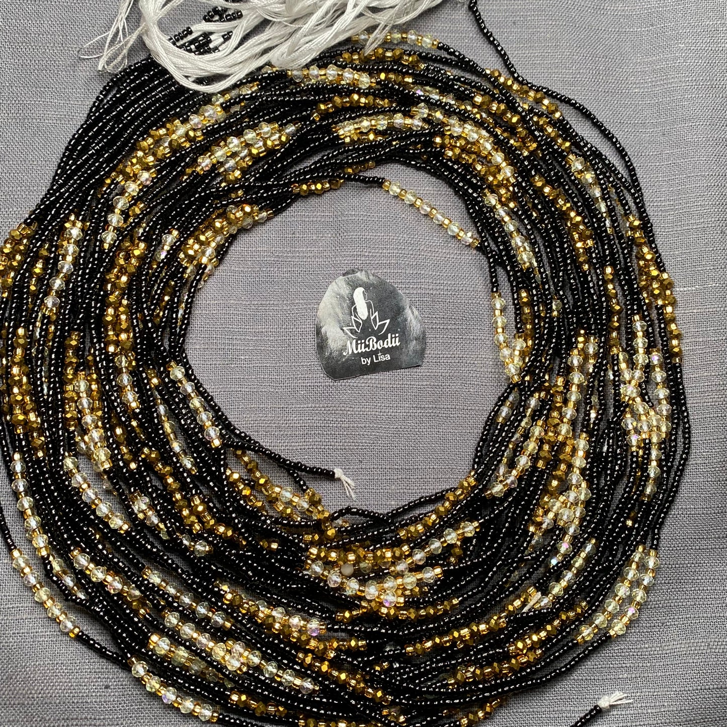 Ghanaian Black Waist Beads -1pc