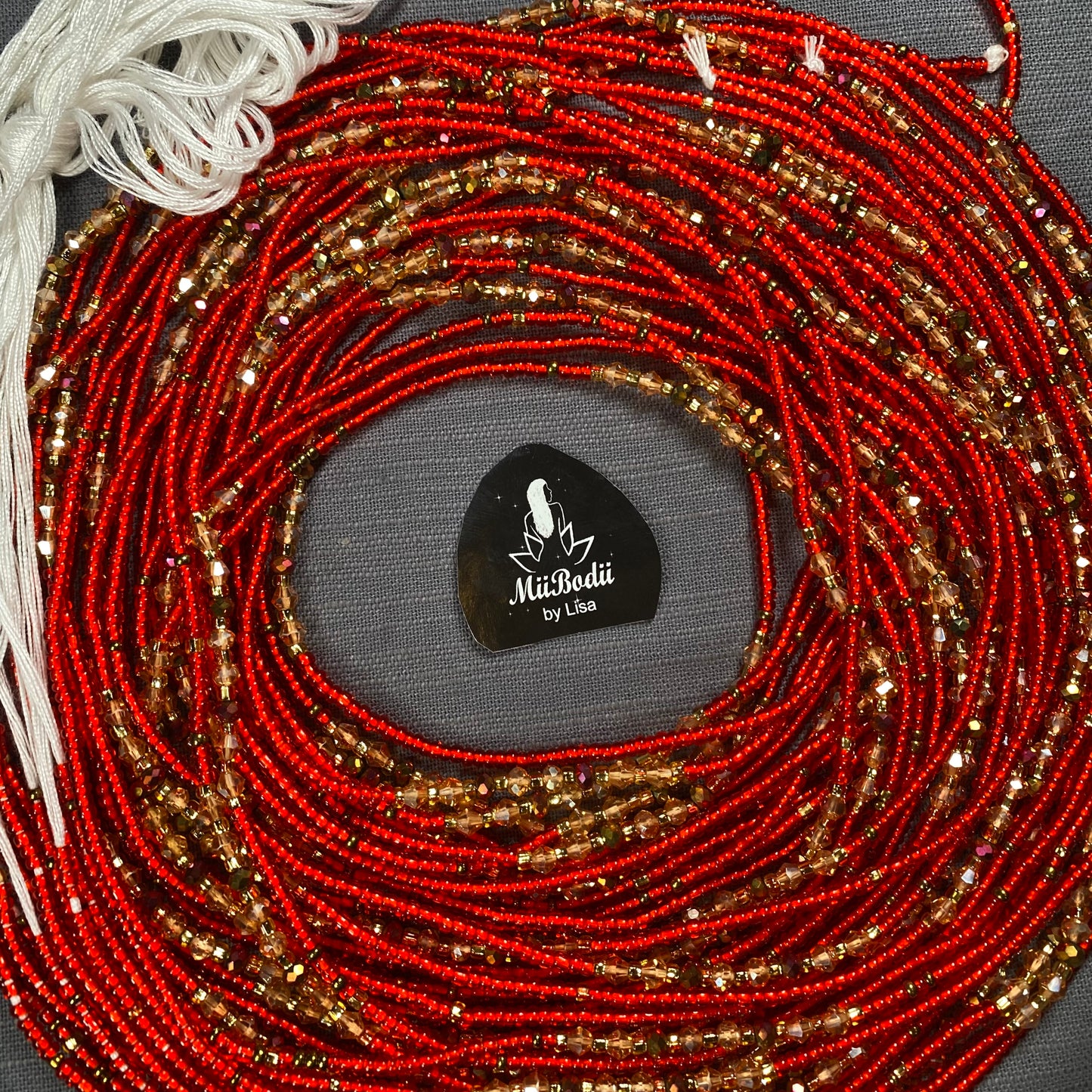 Ghanaian Red Waist Beads - 1pc