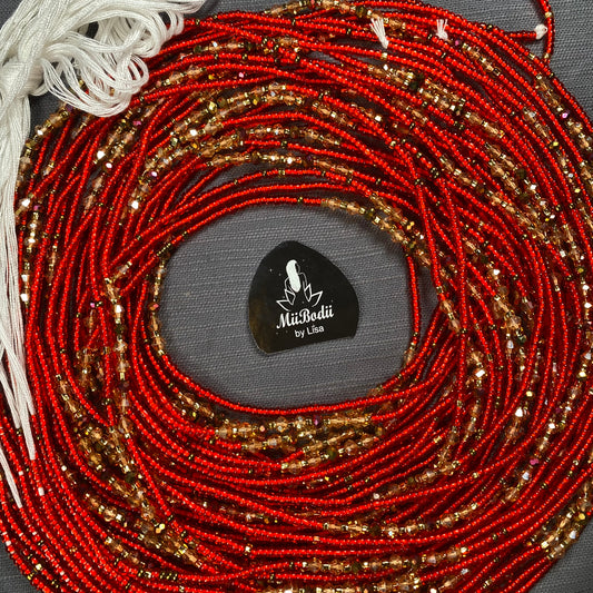 Ghanaian Red Waist Beads - 1pc
