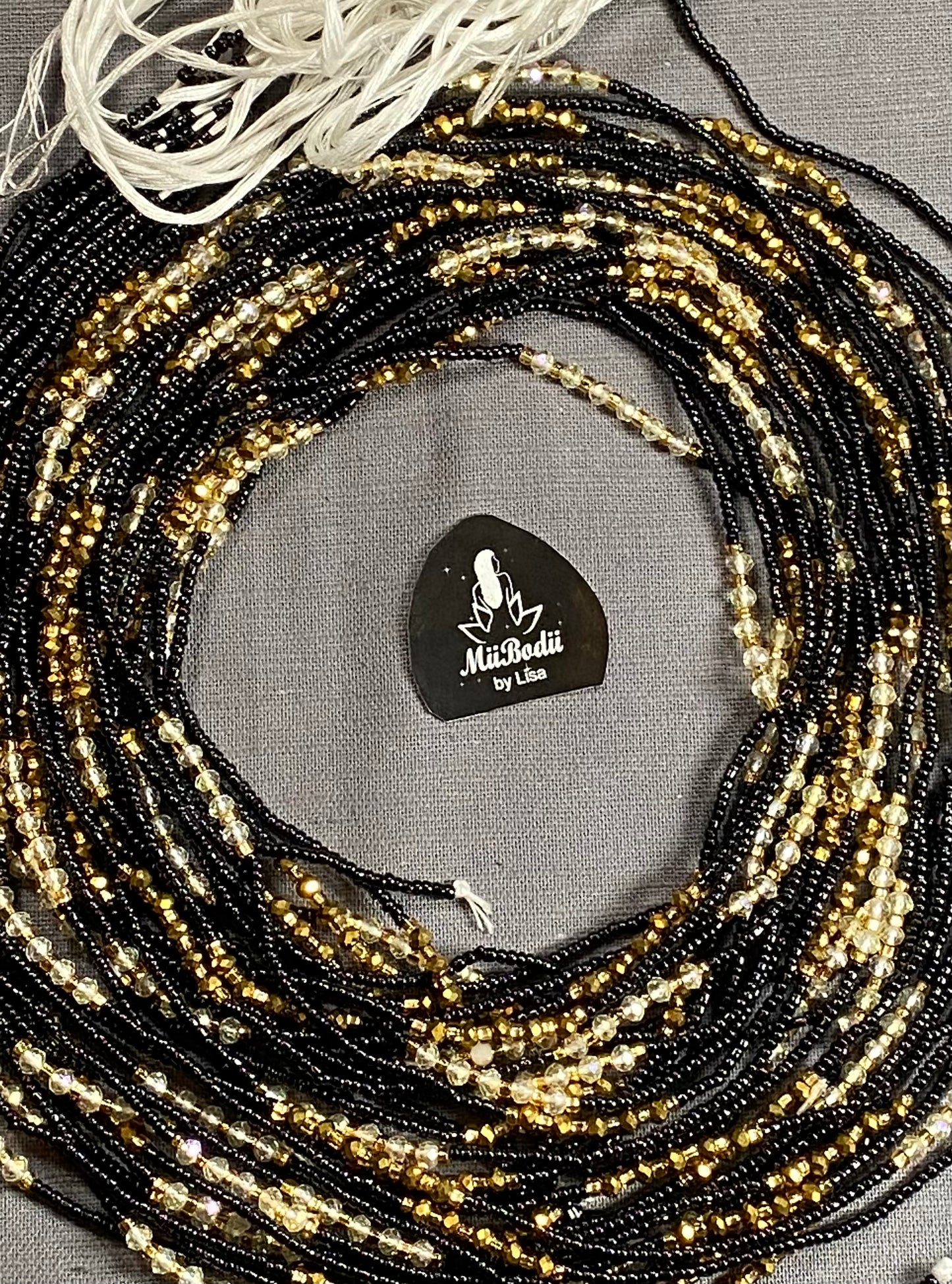 Ghanaian Black Waist Beads -1pc