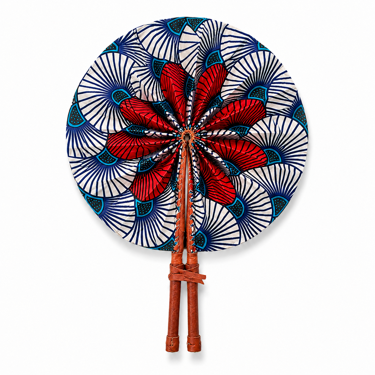 West African Print Folding Fan