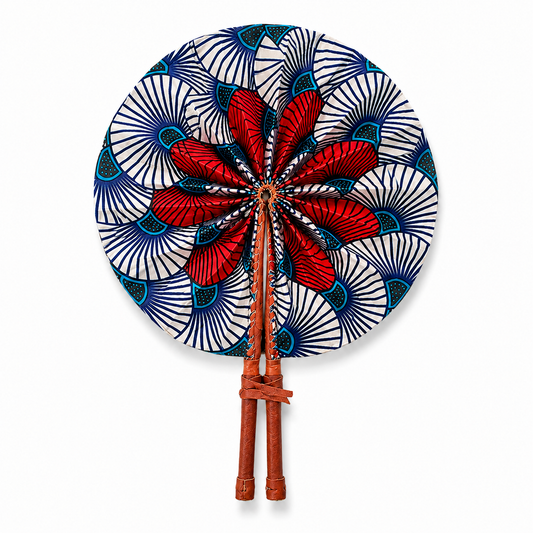 West African Print Folding Fan