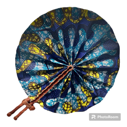 West African Print Folding Fan #3