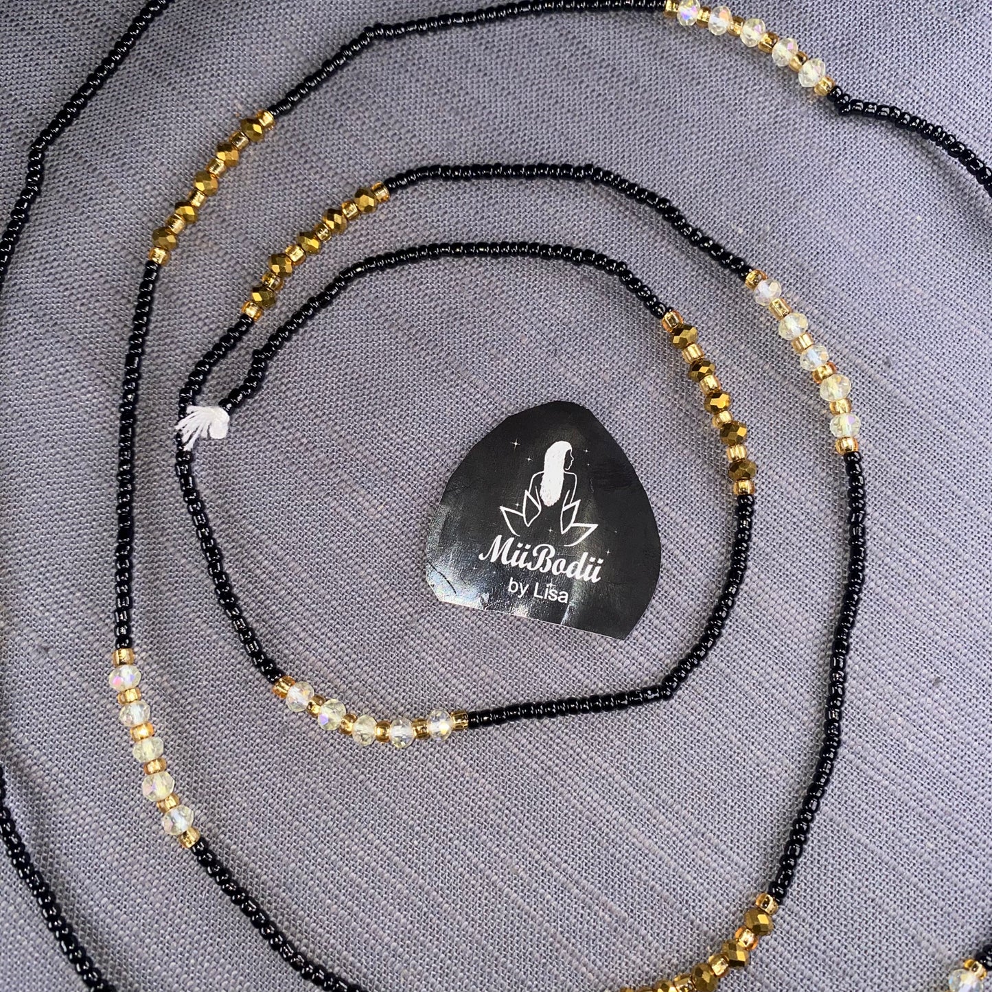 Ghanaian Black Waist Beads -1pc