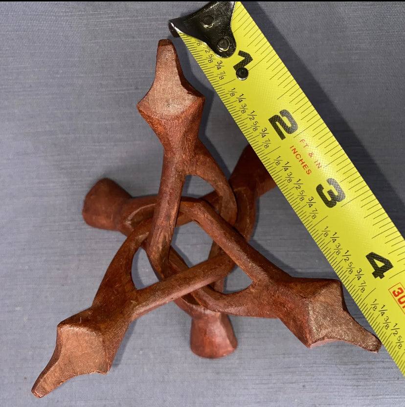 Carved Wooden Stand Smudge Bowl Holder Abalone Shell Holder Crystal Ball Holder