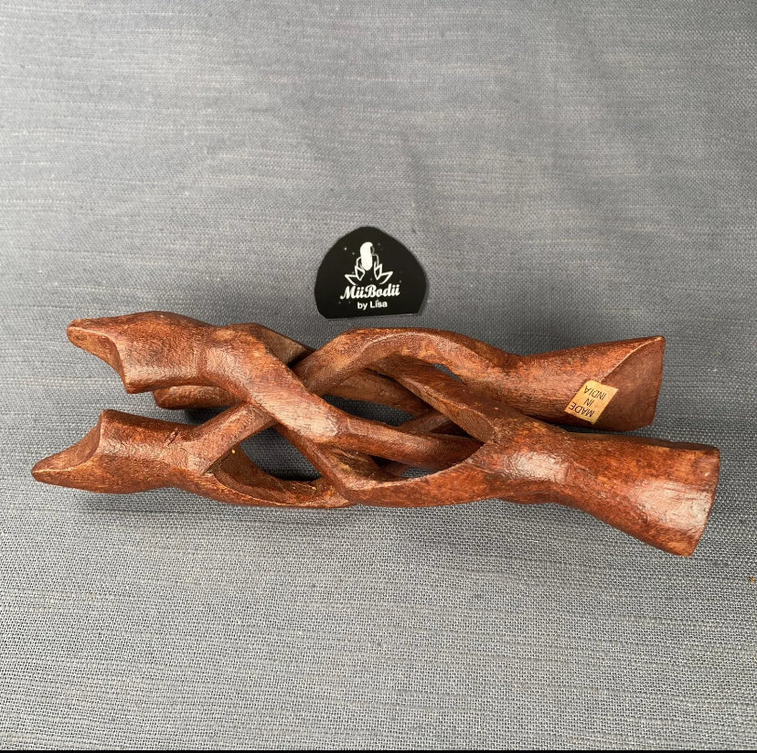 Carved Wooden Stand Smudge Bowl Holder Abalone Shell Holder Crystal Ball Holder