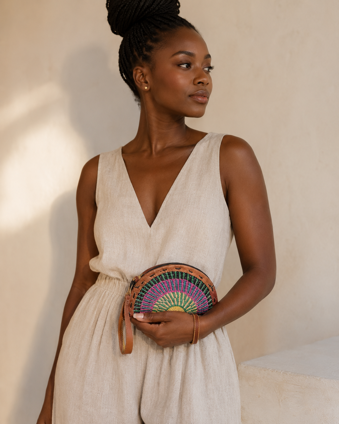 Bolgatanga Handmade Crescent Clutch