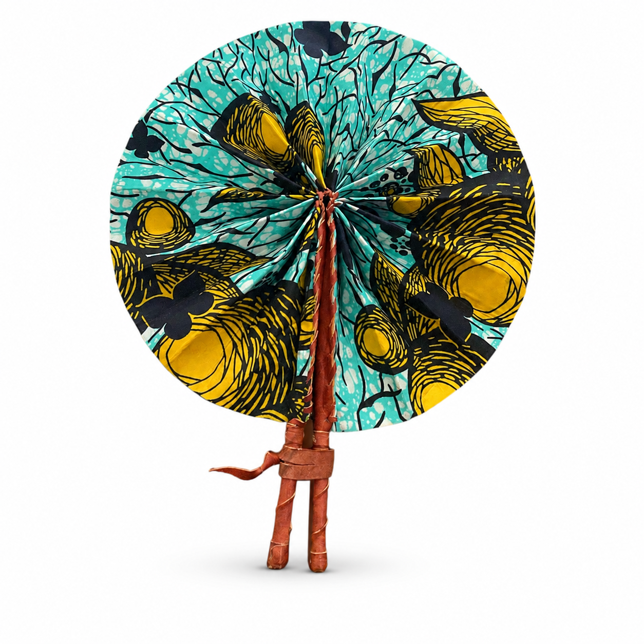West African Print Folding Fan