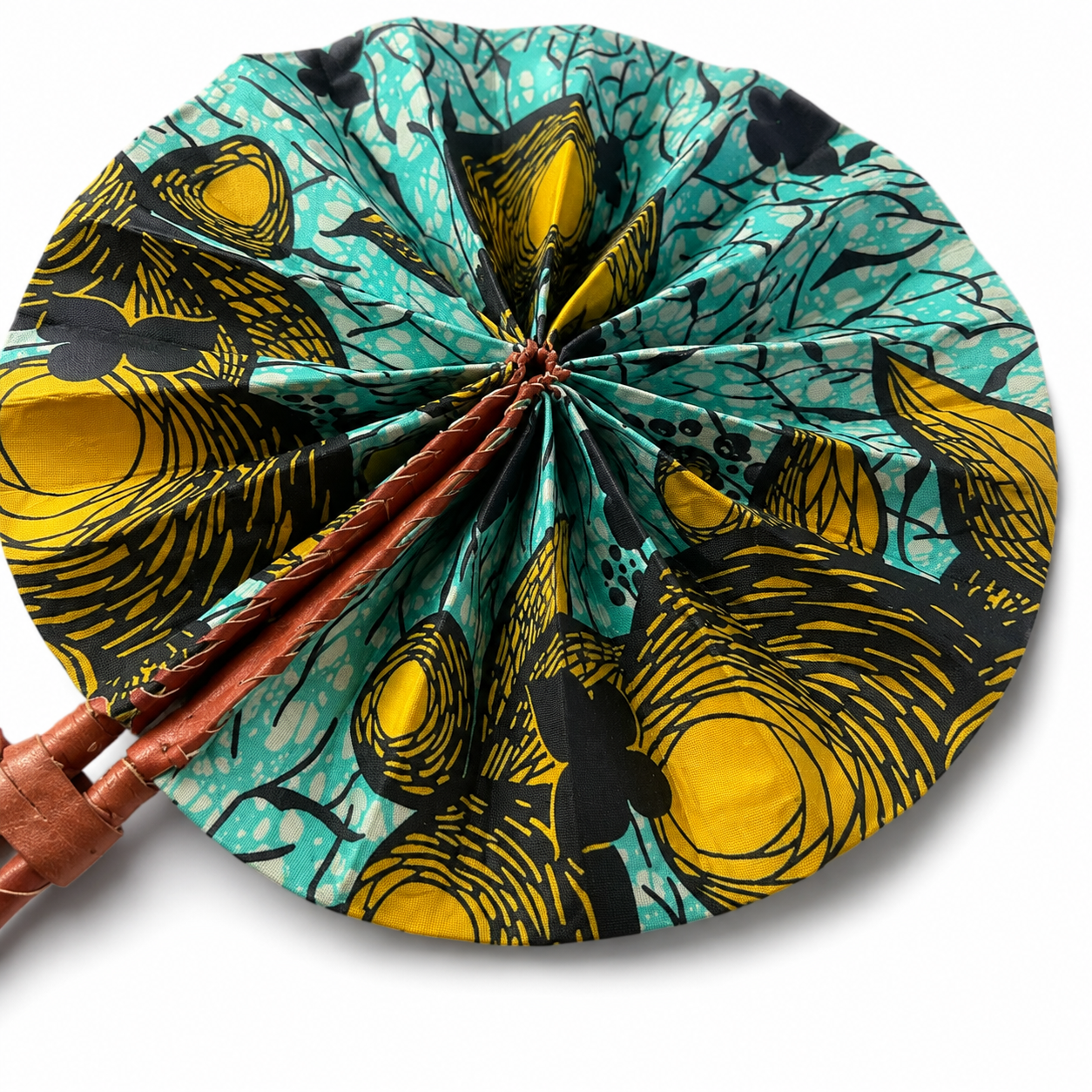 West African Print Folding Fan