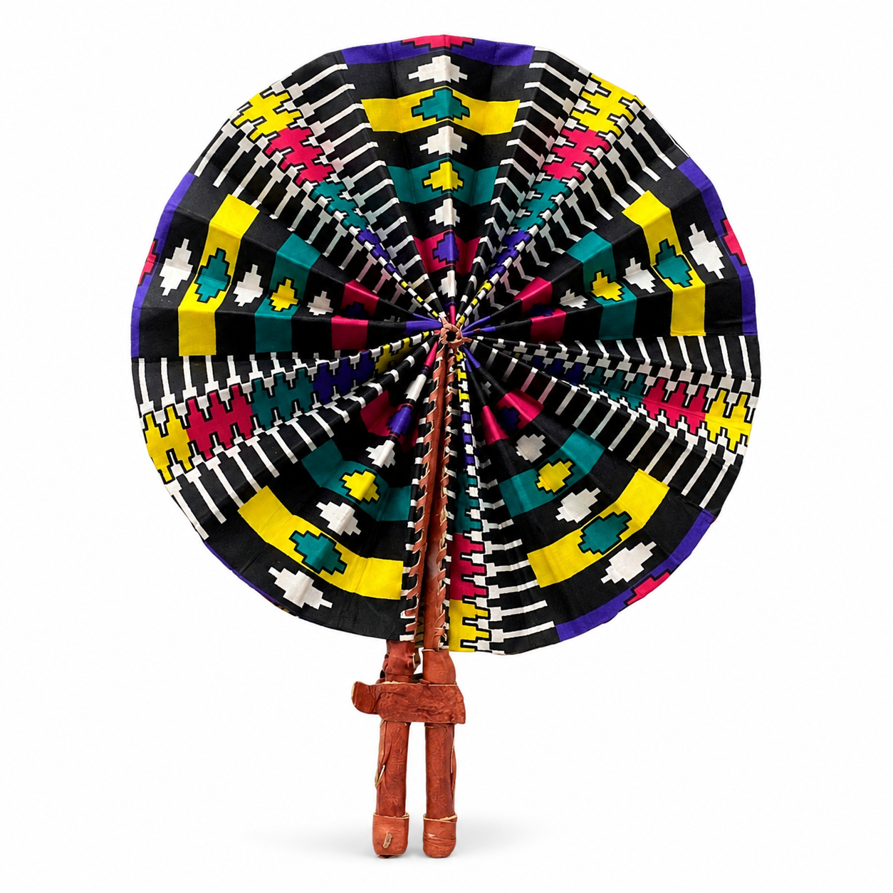 West African Print Folding Fan