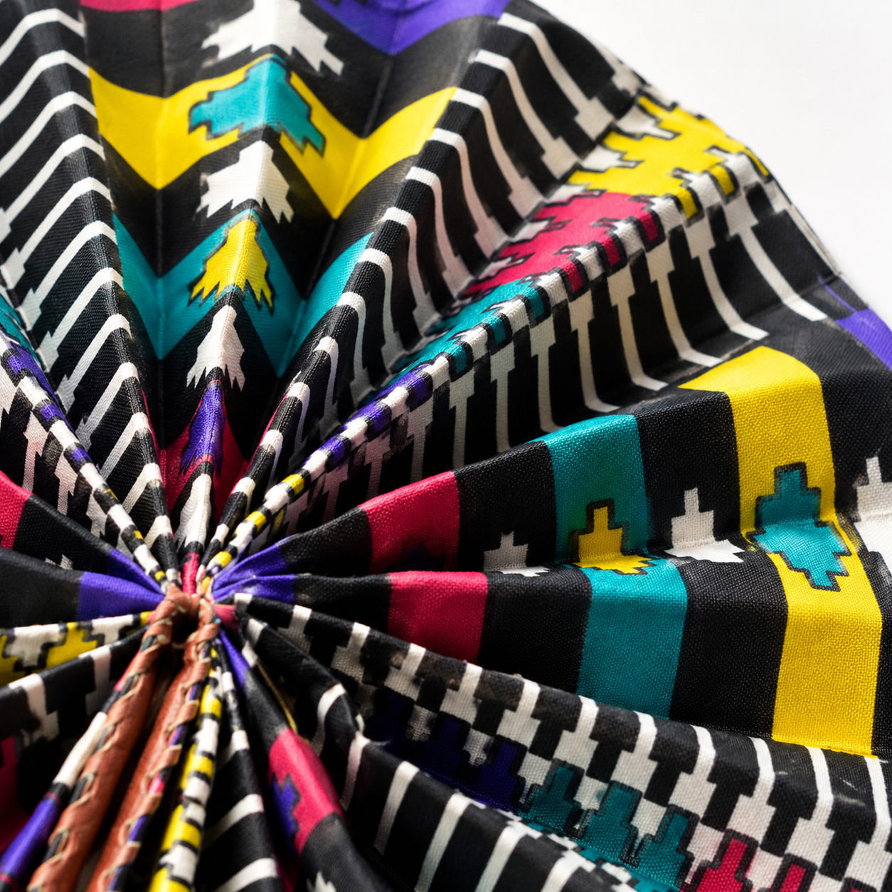 West African Print Folding Fan
