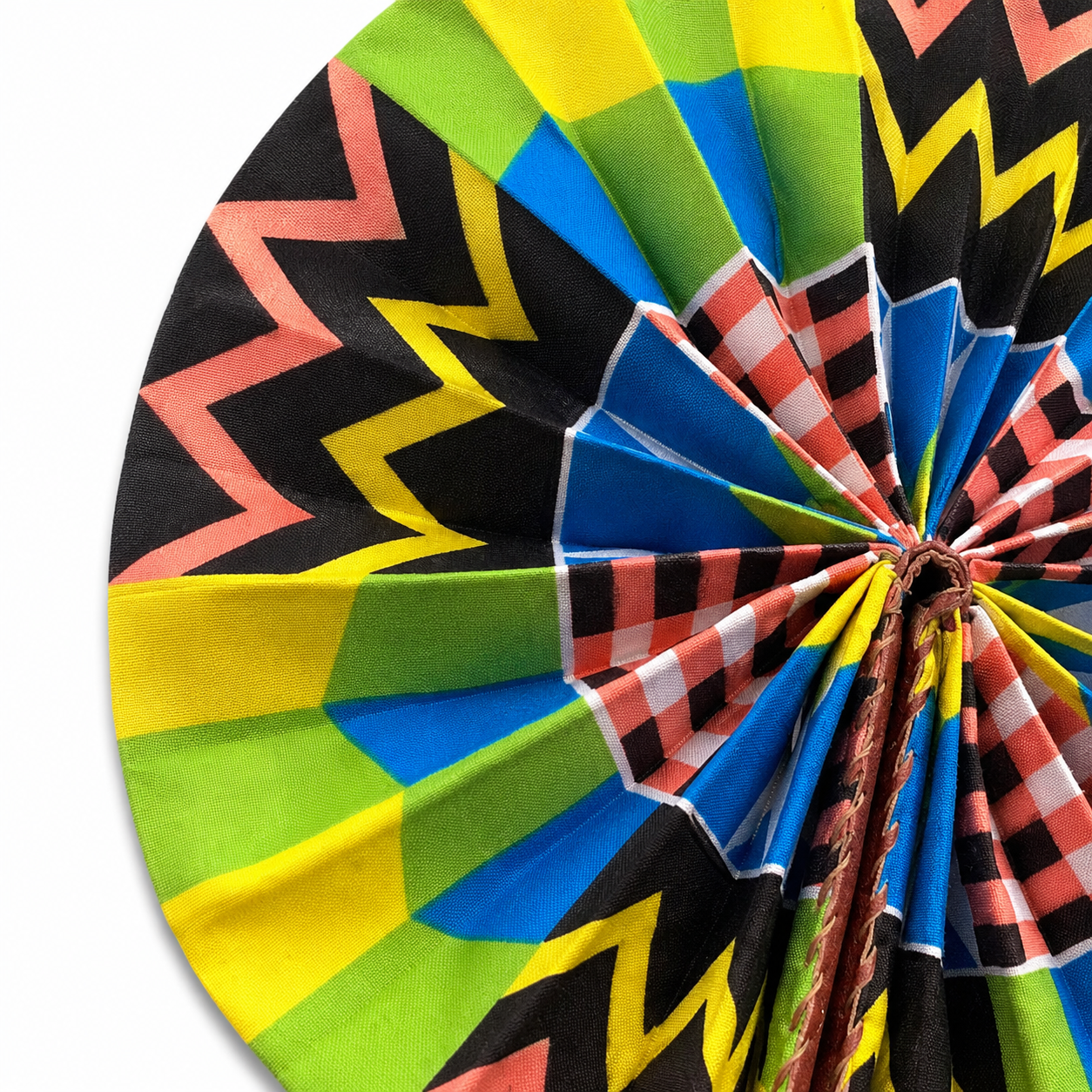 West African Print Folding Fan #2