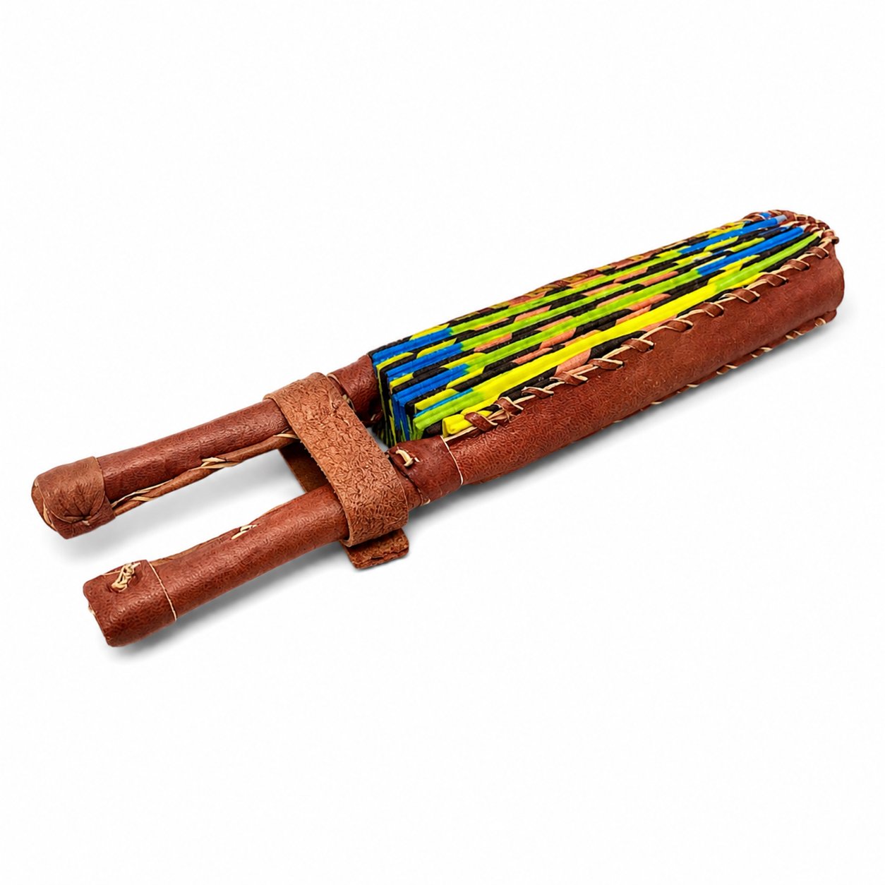 West African Print Folding Fan #2