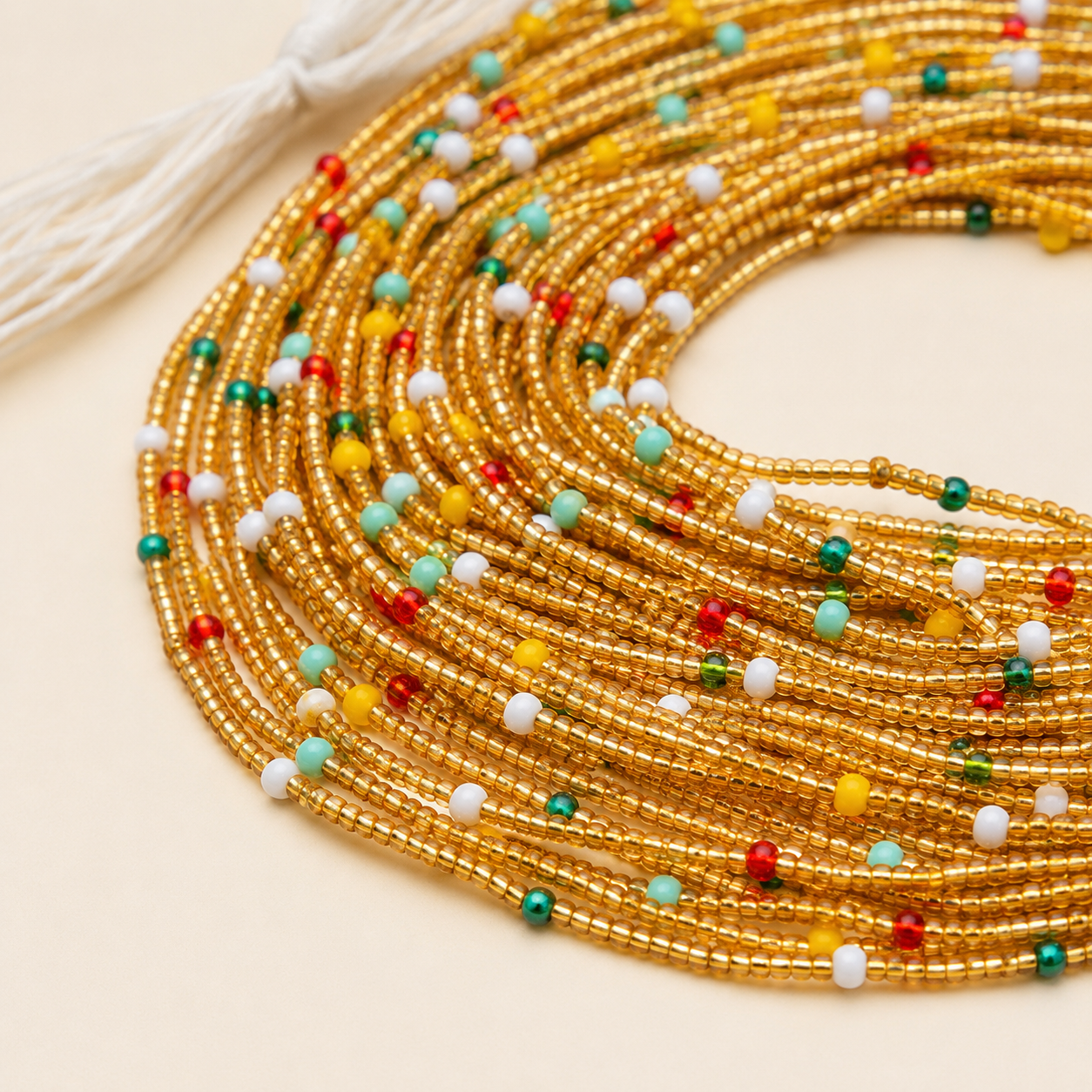 Ghanaian Golden Waist Beads - 1pc