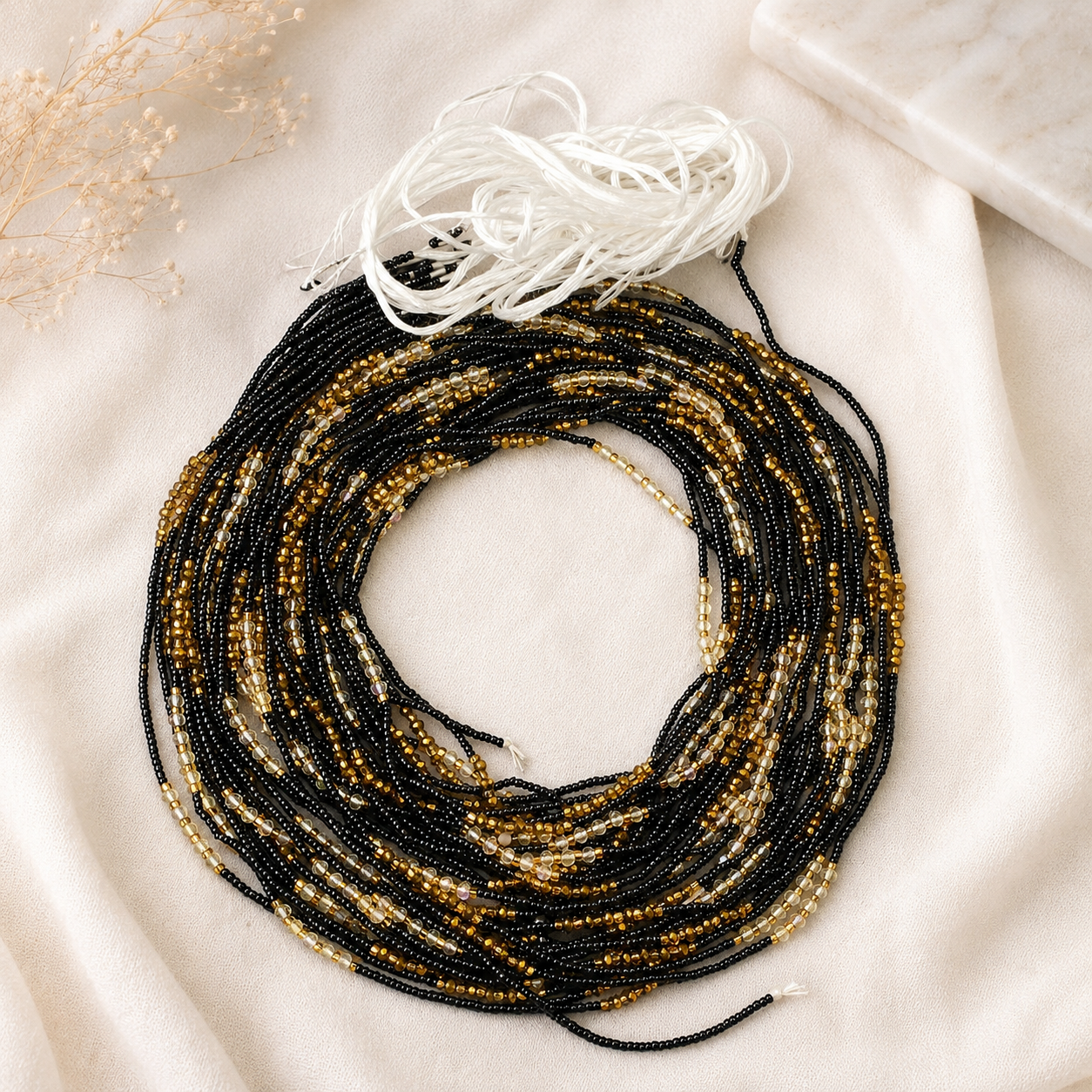 Ghanaian Black Waist Beads -1pc
