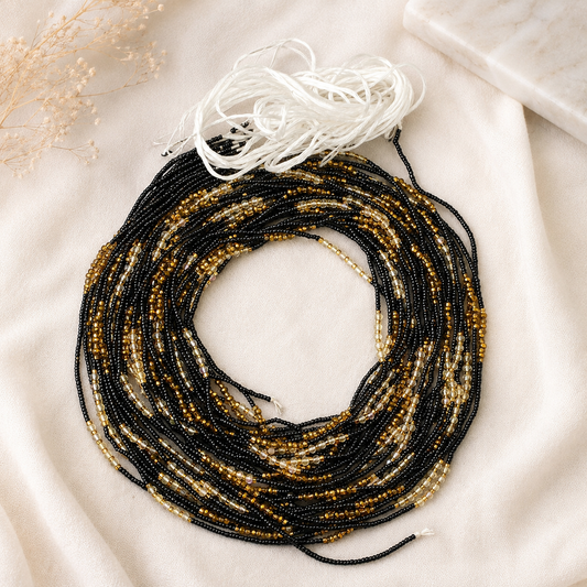 Ghanaian Black Waist Beads -1pc