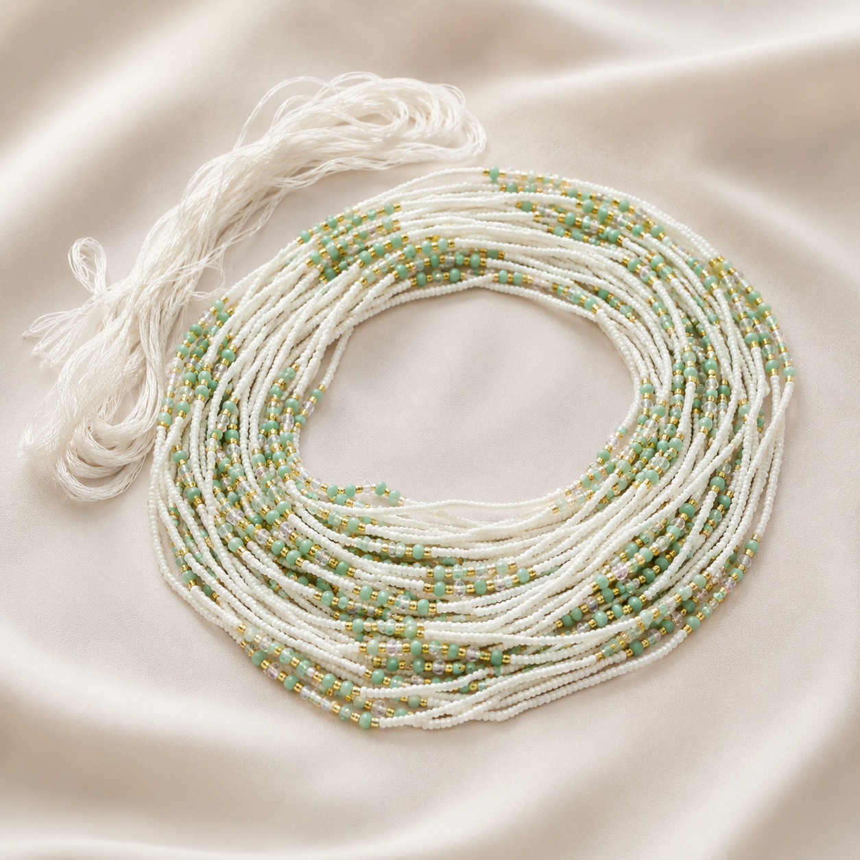Ghanaian White Waist Beads - 1pc
