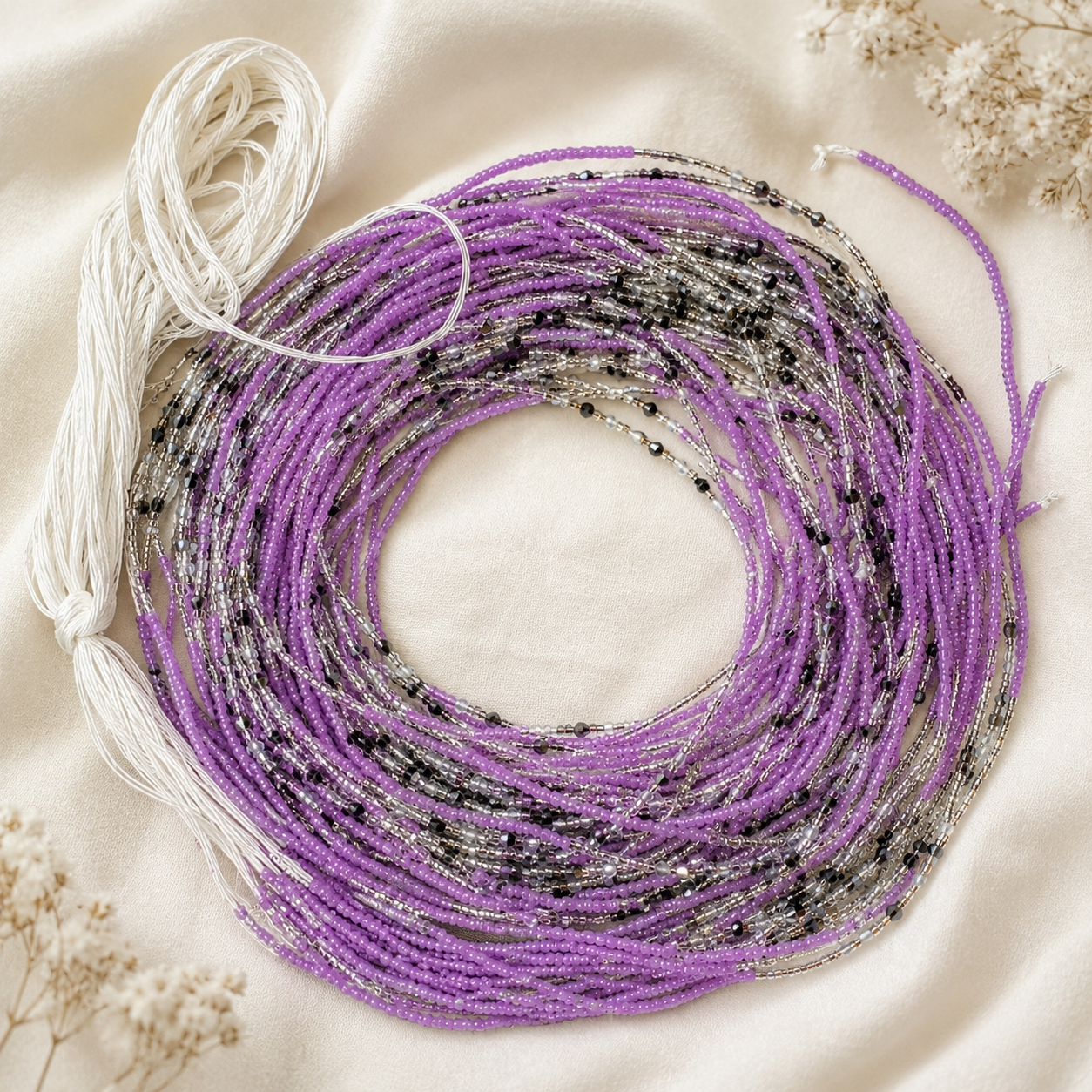 Ghanaian Lilac Waist Beads - 1pc