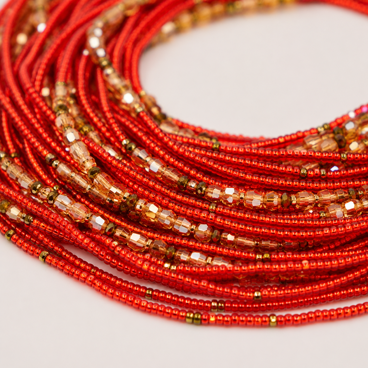 Ghanaian Red Waist Beads - 1pc