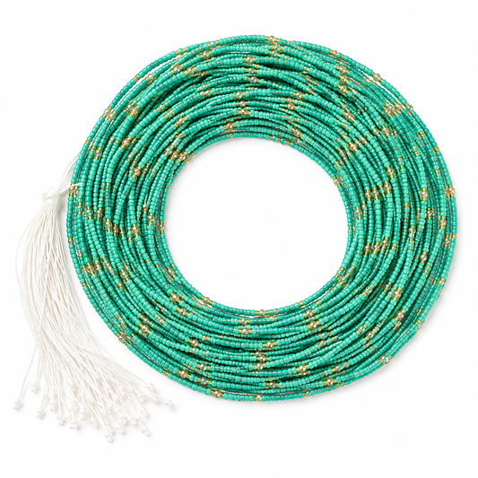 Ghanaian Turquoise Waist Beads - 1pc