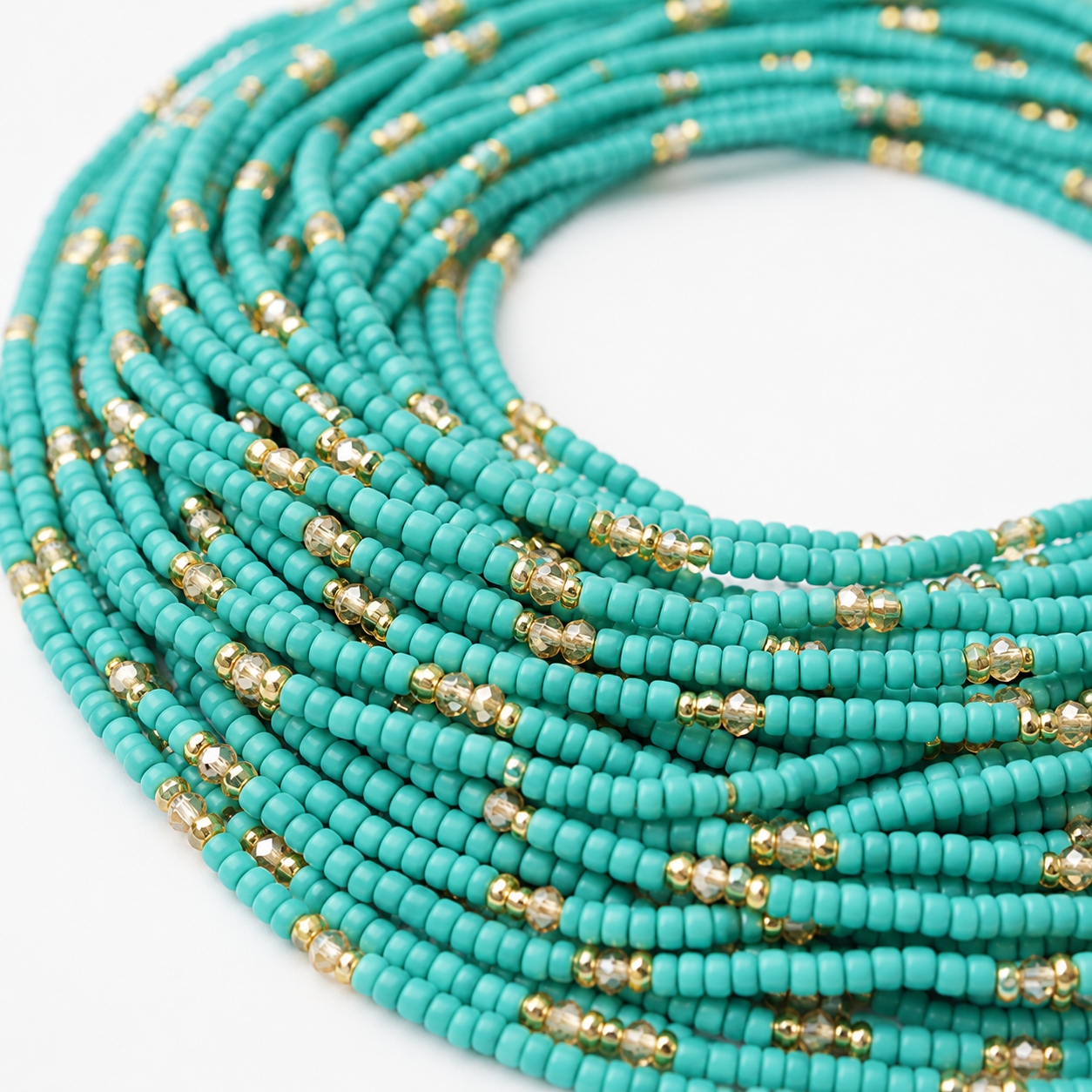 Ghanaian Turquoise Waist Beads - 1pc