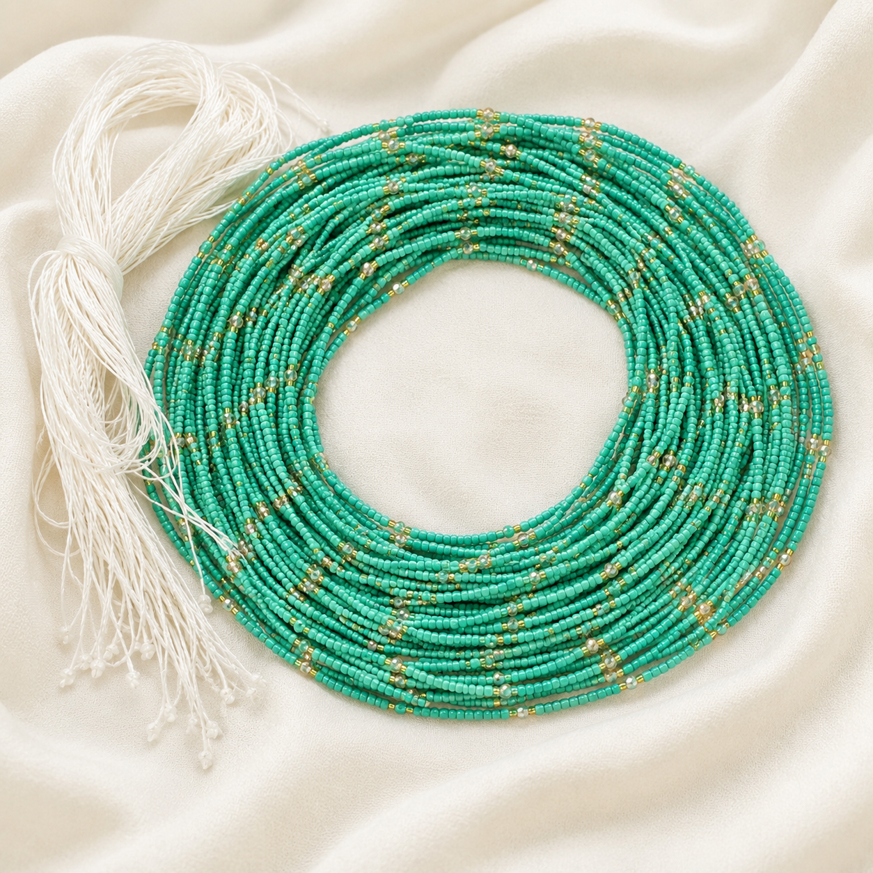 Ghanaian Turquoise Waist Beads - 1pc