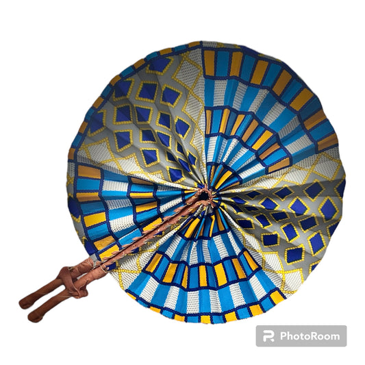 West African Print Folding Fan #8