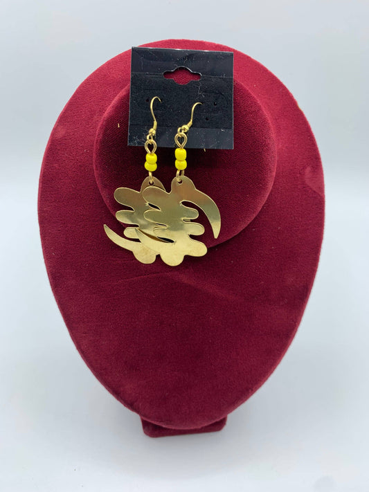 Brass Earrings Gye Nyame Sign